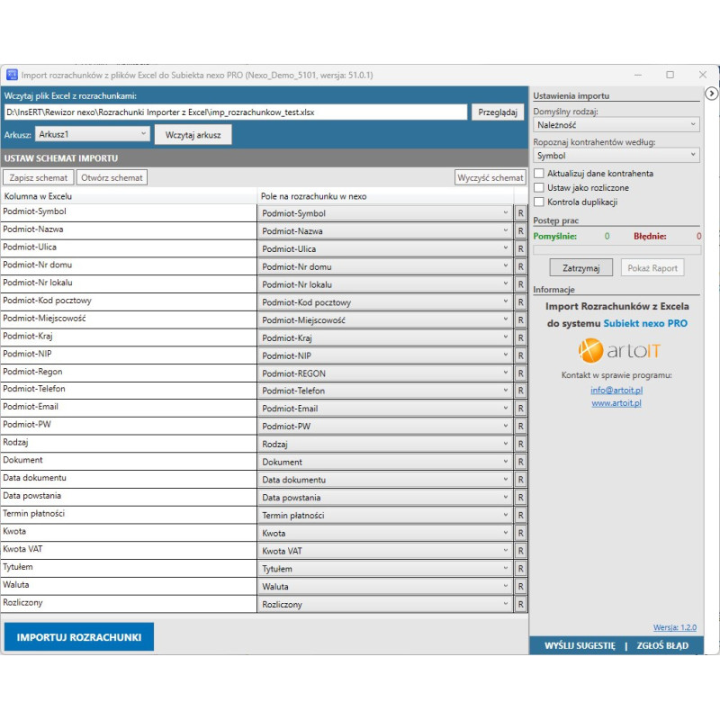 Rewizor/Rachmistrz nexo PRO - Importer Rozrachunków
