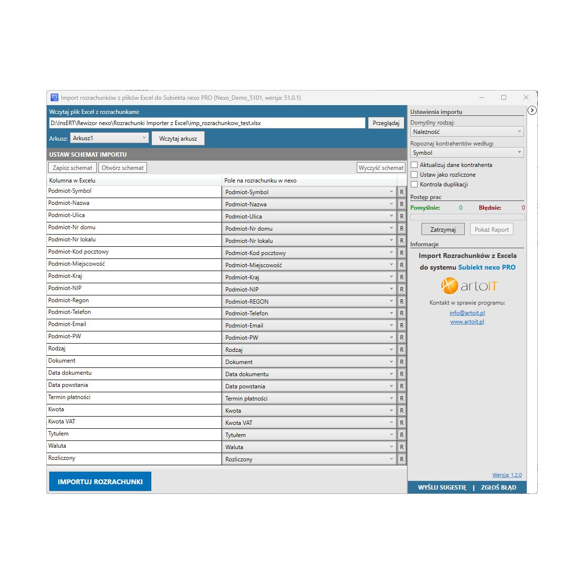 Rewizor/Rachmistrz nexo PRO - Importer Rozrachunków