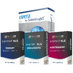 Subiekt GT - Pakiet Importer Towarów, Dokumentu, Kontrahentów + Sfera