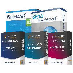 Pakiet Subiekt GT + Sfera + Import Towarów + Import Dokumentu + Import Kontrahentów