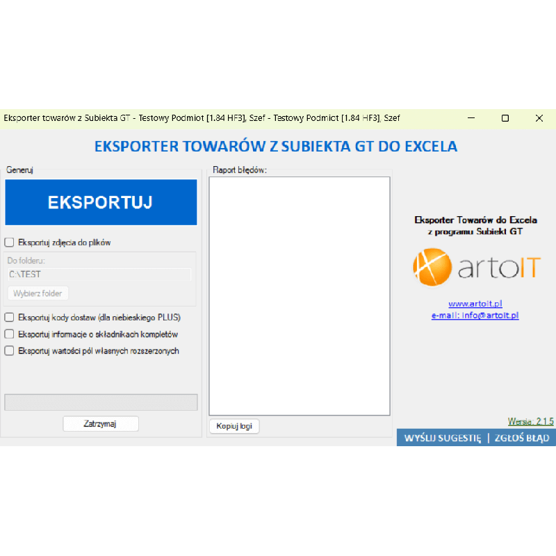 Subiekt GT - Eksporter Towarów