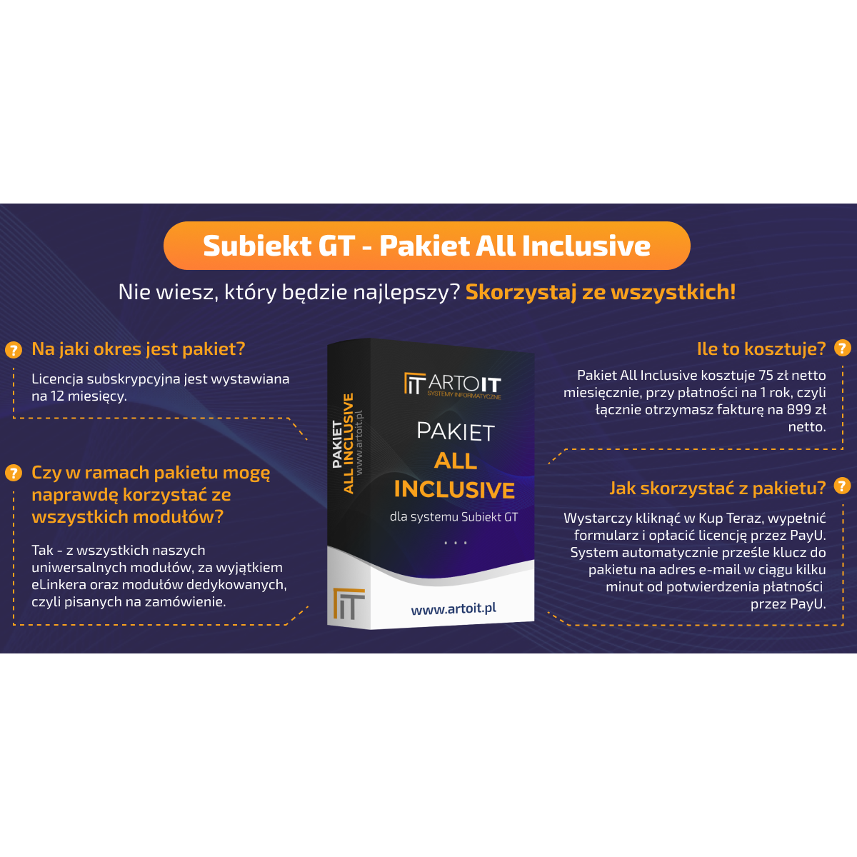 Subiekt GT - Pakiet All Inclusive