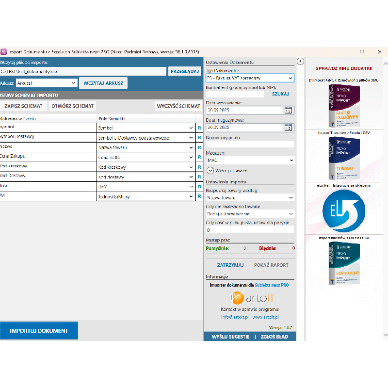 Subiekt nexo PRO - Importer Dokumentu