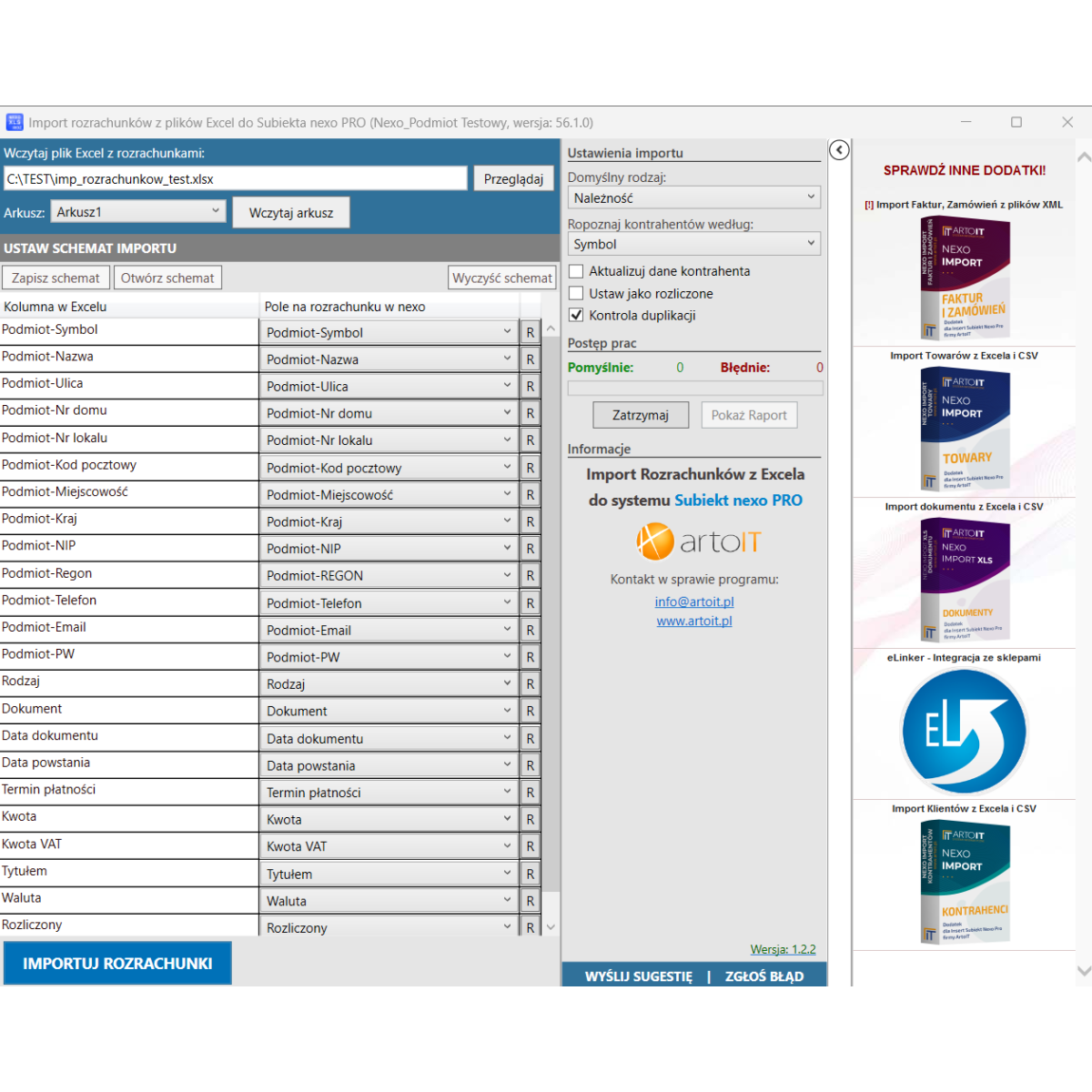 Subiekt nexo PRO - Importer Rozrachunków
